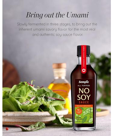 SEMPIO No-Soy Sauce (150ml) - Gluten-Free & Vegan All-Purpose Seasoning | Pea-Based Soy Sauce Alternative - Buy Online on GoSupps.com