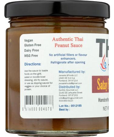 THAI HOME Satay Peanut Sauce 6.5 OZ - Authentic Thai Flavors for Delicious Meals - Buy Online on GoSupps.com
