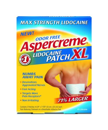 Aspercreme Lidocaine Patch XL 3 Count (Pack of 1)
