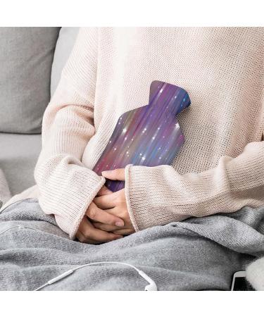 Color Glitter Hot Water Bottle with Plush Cover - Hand Warmer for Adults & Kids | 26.5x15.3cm - International Shipping Available - Buy Online on GoSupps.com