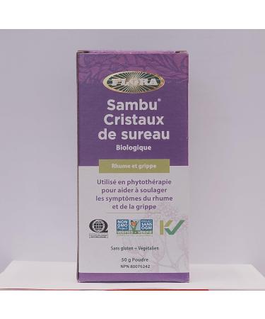 Flora Health Organic Sambu Elderberry Crystals Healthful Convenient and Delicious Daily Boost for Symptoms of Seasonal Issues 50 g Powder Glass Bottle - Buy Online on GoSupps.com