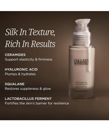 Colleen Rothschild Moisture Veil Silk Emulsion Face Moisturizer with Hyaluronic Acid & Ceramides Hydrating, Barrier-Supporting, Radiance-Boosting Cream - Buy Online on GoSupps.com
