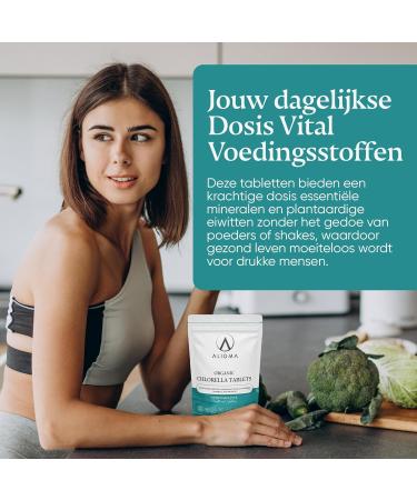Aligma Organic Chlorella Tablets 500x500 mg for Immune System Booster Super Greens Tablets Natural Source of Vegan Protein Minerals & Vitamins Resealable Packaging - Buy Online on GoSupps.com