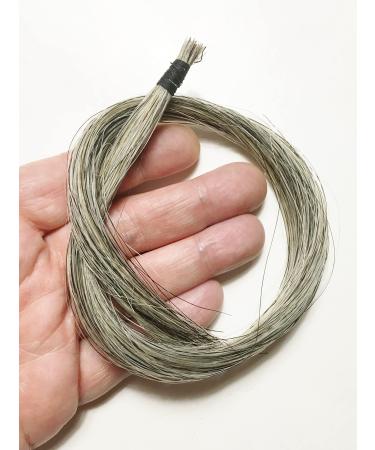 M01111 Real Horse Hair Grey for Needle Felting Whiskers in Needle Felted Animals MOREZMORE
