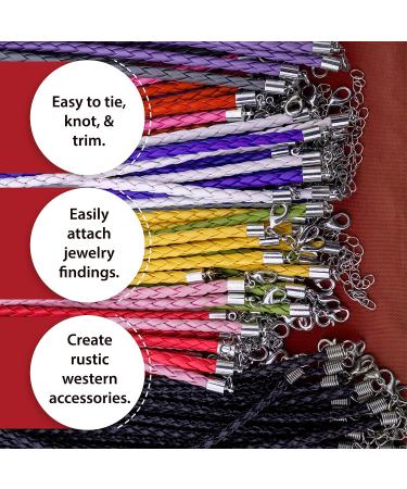 Mandala Crafts 6mm Red Bolo Leather Cord for Jewelry Making - 2.2 Yards - Buy Online on GoSupps.com