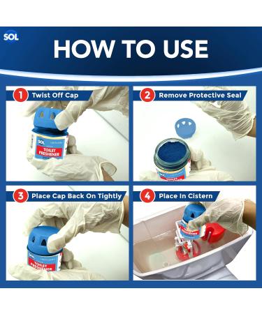 6pk Ocean Blue Toilet Fresheners | 1000 Flushes Each | Prevents Limescale | Total Cistern Cleaner | 6 Count - Buy Online on GoSupps.com