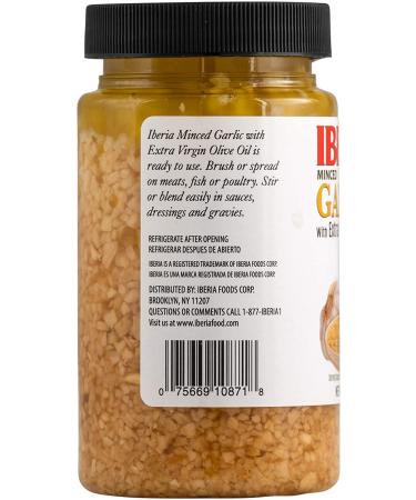 Iberia Minced Garlic with Olive Oil - 8 oz (Pack of 1) | Garlic in Oil - Buy Online on GoSupps.com