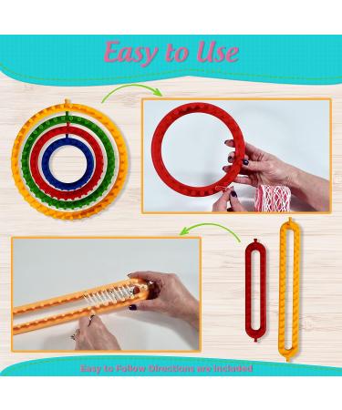 Olikraft Knitting Loom Tool Kit - Circular & Rectangular Looms with Picks and Darning Needle - Buy Online on GoSupps.com