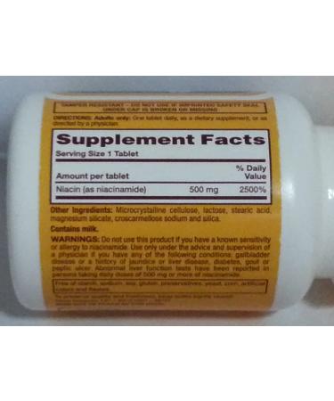 Rugby Niacinamide 500mg Tablets 100ct - 3 Pack (3) - Value Bundle - Buy Online on GoSupps.com