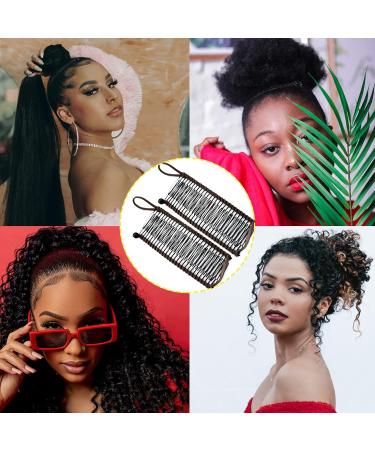 2 PCS Banana Hair Clips Large Size Stretch Banana Clip 30 Teeth Vintage Clincher Combs Non Slip Banana Clip Banana Hair Grips Elastic Banana Hairpin for Women Natural Thick Hair Curly Hair Brown - Buy Online on GoSupps.com