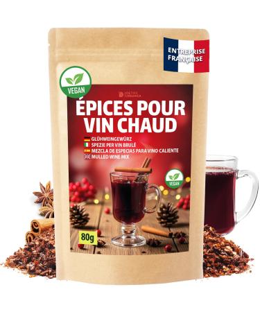 DETOX ORGANICA M lange pices Vin Chaud - pices Cannelle Anis toil et Autres pices de Qualit Premium - Id al pour Boissons Hivernales de No l Punch - 100% Naturel et Vegan (80g Morceaux) 80 g (Lot de 1)