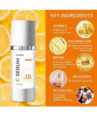 Super Vitamin C Serum for Women 50+: Hyaluronic Acid & Peptides - Brightening Dark Spots & Reducing Wrinkles - Buy Online on GoSupps.com