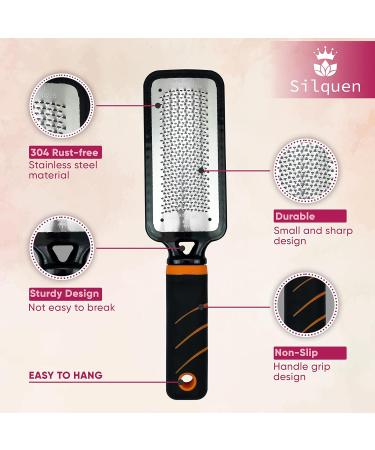 Pack of 3 Professional Pedicure Foot File of Good Plastic and Steel Grades Remove Callus Hard Skin Remover Double-Sided Exfoliator-Scrubber Easy to Use with Ergonomic Grip - Buy Online on GoSupps.com