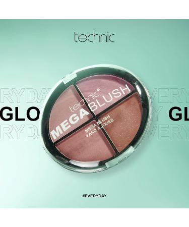 Technic Mega Blush 4-in-1 Compact - Highly Pigmented Blusher Shades for Fresh & Radiant Makeup Look - Buy Online on GoSupps.com