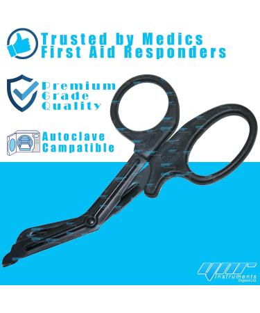 YNR 5.5 Black Trauma Scissors for EMT & Nurse Use | Medical Bandage & First Aid Scissors - CE Certified - Buy Online on GoSupps.com