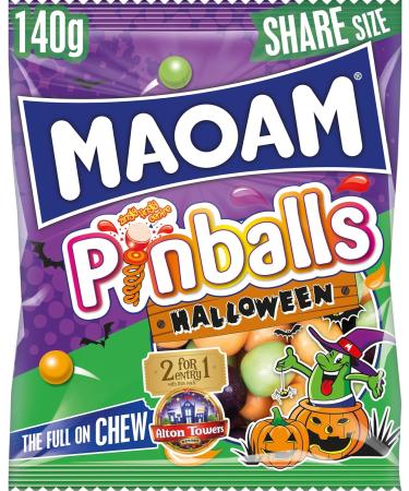 Maoam Pinballs Halloween Chewy Sweets Sharing Bag 140g - Buy Online on GoSupps.com