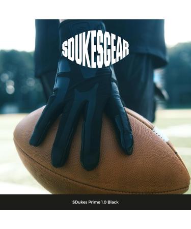 SDukes Prime 1.0 American Football Gloves for Receivers - Black | International Shipping Available - Buy Online on GoSupps.com