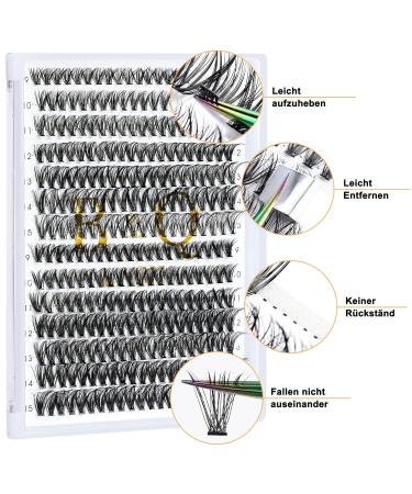 280 PC Individual Eyelashes for Beginners | 30D + 40D Mix Lash Clusters | Perfect for Eyelash Extensions 9-15mm - Buy Online on GoSupps.com