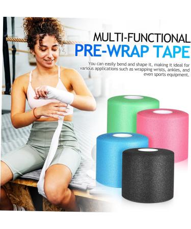 ULTECHNOVO Sports Wraps - 4 Rolls Skin Membrane Pre Wrap Tape for Athletes | Shockproof Underwrap for Training & Outdoor Use - Buy Online on GoSupps.com