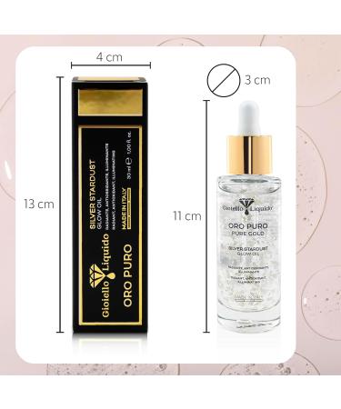 Silver Stardust Glow Oil - Nourishing Face Oil - with Pure Silver and Concentrated Oils - Ideal for Dermaroller - Moisturizing Face Oil 30 ml - Buy Online on GoSupps.com