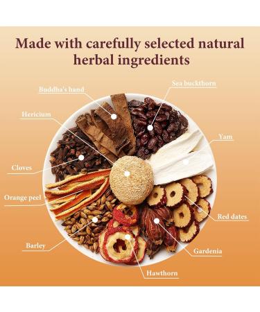 XFLHXY Herbal Tea with Lions Mane Mushroom Cloves and Sea Buckthorn Natural Mix for Good Digestion 20 Tea Bags Orange - Buy Online on GoSupps.com