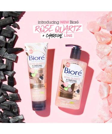 Bior Rose Quartz Charcoal Face Wash Cleanser & Pore Refining Scrub Bundle Pack - Buy Online on GoSupps.com