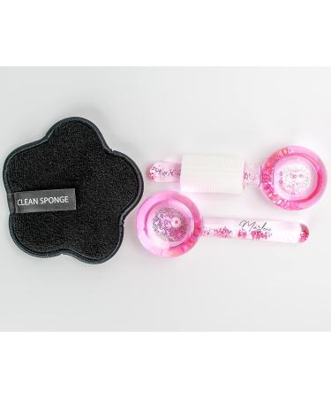Marlene Ice Globes Facial Set - 2 Rollers, Sponge & Massage Ball - Coral Pink | Reduce Puffiness & Dark Circles, Refreshed Skin - Buy Online on GoSupps.com