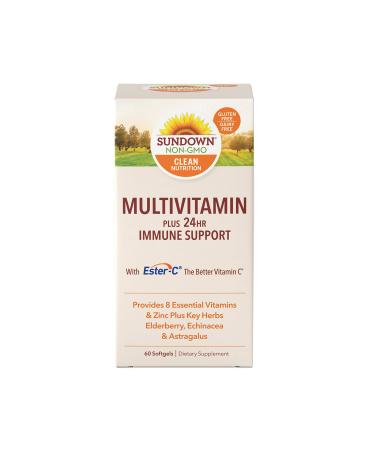 Sundown Naturals Multivitamin Plus 24HR Immune Support 60 Softgels