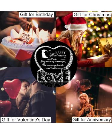 Romantic 3D Crystal Wedding Anniversary Gift for Her | Unique Gifts for Wife Husband Girlfriend & Boyfriend - Buy Online on GoSupps.com