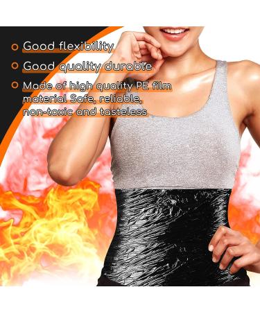 60m Black Osmotic Plastic Body Wrap for Stomach, Cellulite Reduction, and Workout Enhancement - 6 Rolls - Buy Online on GoSupps.com