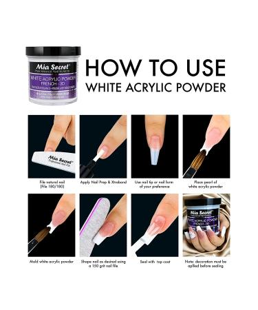 Mia Secret White Acrylic Powder 1oz - Professional Grade Nail Acrylic Powder - Buy Online on GoSupps.com