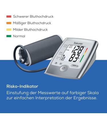 Beurer BM 35 Upper Arm Blood Pressure Monitor - Accurate Risk Indicator & Arrhythmia Detection | 2x60 Memory | Fits 22-36 cm Circumference - Buy Online on GoSupps.com