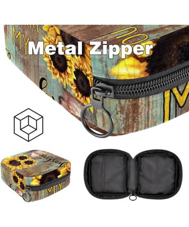 Stylish 'You Are My Sunshine' Sunflowers Menstrual Cup Bag - Durable Storage Pouch for Teens & Women | Perfect Travel Accessory - Buy Online on GoSupps.com