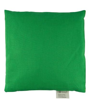 Organic cherry stone pillow by Bonblatt Oeko-Tex 100 certificate naturally and fairly produced in Germany heat cushion grain cushion suitable for adults babies children and animals 24 x 25 cm Green