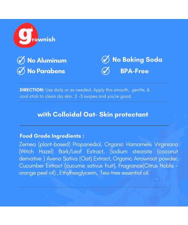 GrowingBasics Deodorant for Boys Ages 8 & Up (Set of 2) - SPORT A - Aluminum-Free Stick for Kids & Teens - Grownish Ocean Spring-Essence for Freshness - Buy Online on GoSupps.com