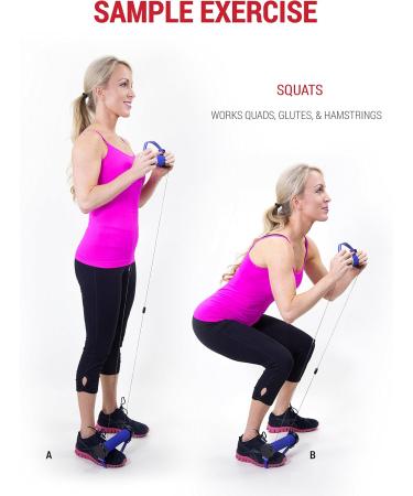 Gwee Best Resistance Bands Exercise Kit | Total Body Workout & Muscle Building | Ultimate Gym Crosstrainer with DVD Travel Bag & Healthy Eating e-Book | Blue - Buy Online on GoSupps.com