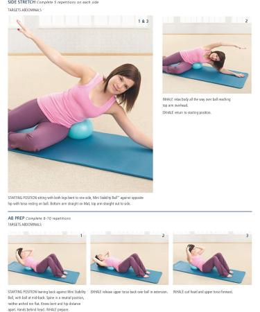 STOTT PILATES Mini Stability Ball Blue 7.5 - inch - Buy Online on GoSupps.com