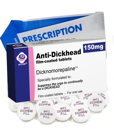 Joke Pill Box with Strong Mints - Great Xmas Secret Santa Birthday Gift
