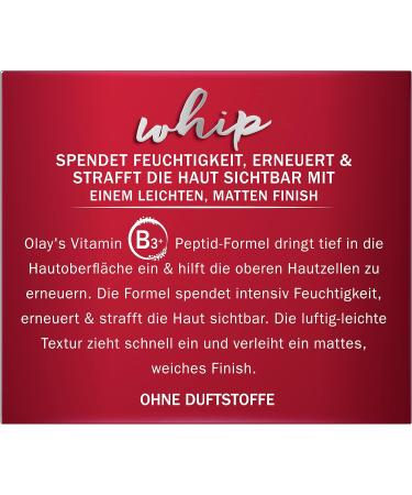 Olay Regenerist Whip Perfume Moisturiser for Firmer Skin 50 ml with Unique Texture Without Weight with Amino Peptides and Vitamin B3 Day cream perfume-free Single - Buy Online on GoSupps.com
