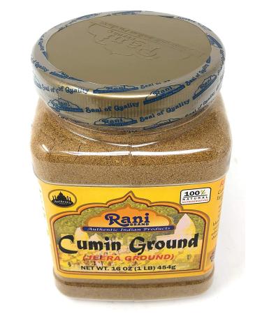 Rani Cumin (Jeera) Powder Spice 16oz (1lb) 454g PET Jar - All Natural, Vegan, Gluten-Friendly, NON-GMO - Indian Origin - 1lb Pack - Buy Online on GoSupps.com