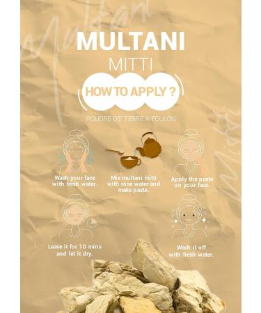 She Made Multani Mitti Powder Natural for Face | 100gms (3.52 Oz) | 100% Pure & Natural Fullers Earth Indian Healing Clay for Deep Cleansing Tan Removal & Even Skin Tone - Buy Online on GoSupps.com