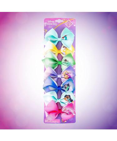 Disney Princess Kids Hair Bows Gift Set - 7 Pcs 4 Inch Bundle - Alligator Clips - Jasmine Belle Tiana Pocahontas Rapunzel & More - Buy Online on GoSupps.com