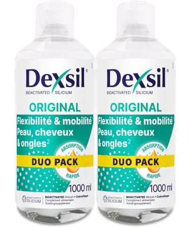 Dexsil Original - Food Supplement for Hair, Skin and Nails - Designed with Nettle, Copper and Silicon - Pack of 2