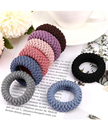 Thick Cotton Hair Ties - 16 Pack Seamless Hair Bands for Women & Girls - No Crease, Break or Slip - Stretchy Ponytail Holders - Mixed Color - Buy Online on GoSupps.com