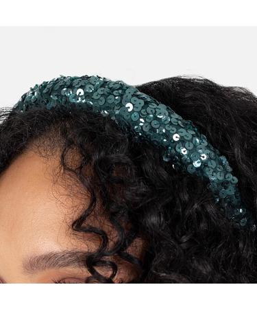 Maya Deluxe Women's Embellished Headband for Ladies Adults Sequin Alice Band Bridal Hair Accessories Bridesmaid Evening Formal Emerald One Size - Buy Online on GoSupps.com