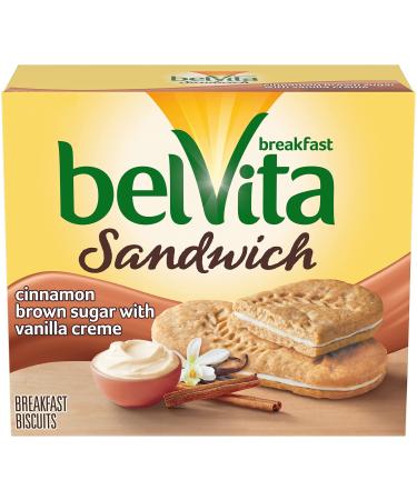 belVita Breakfast Biscuit Sandwiches, Cinnamon Brown Sugar & Vanilla Creme Flavor, 5 Packs (2 Biscuit Sandwiches Per Pack) - SET OF 2 Vanilla 1.76 Ounce (Pack of 10)