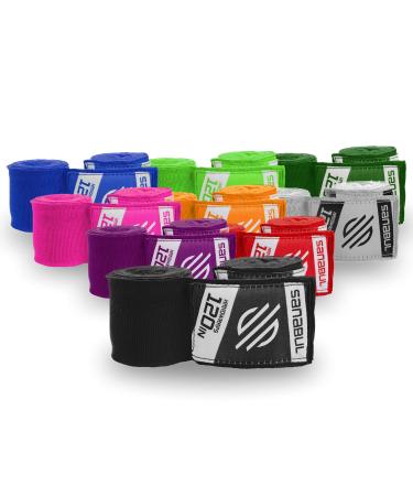Sanabul Elastic 120 inch Boxing Hand Wraps for Men Women and Youth Black 120"