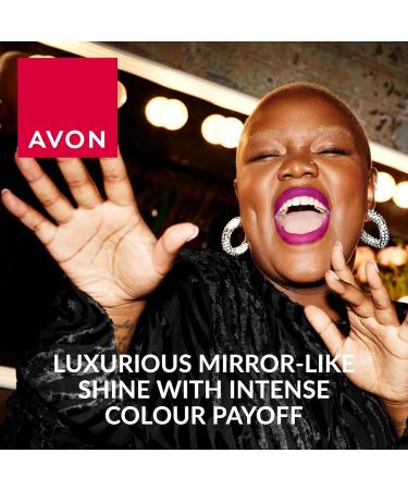 Avon Hydramatic Shine Lipstick 3.6g | Intense Moisturizing Color | SPF 20 | Fuller Smoother Lips | Cruelty-Free | Roseberry Hydra Shine - Buy Online on GoSupps.com