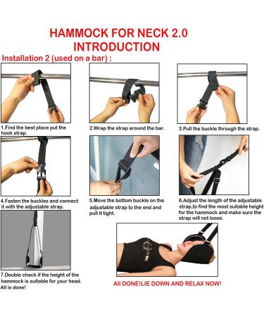 Neck Hammock - Head & Neck Massager for Pain Relief | Relaxing Neck Massage Device for Office Use (Black) - Buy Online on GoSupps.com