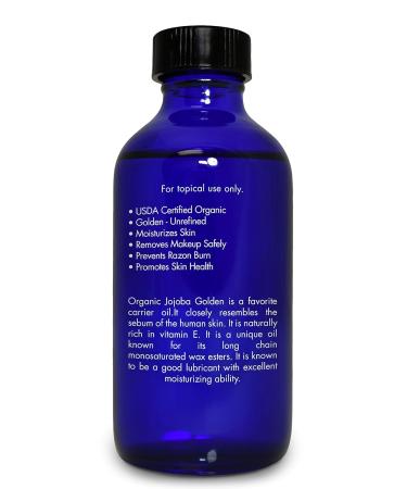 Organic Jojoba Oil 4 OZ | 100% Pure Cold Pressed Oil for Skin Hair Face and Nails by Zongle Therapeutics - Buy Online on GoSupps.com